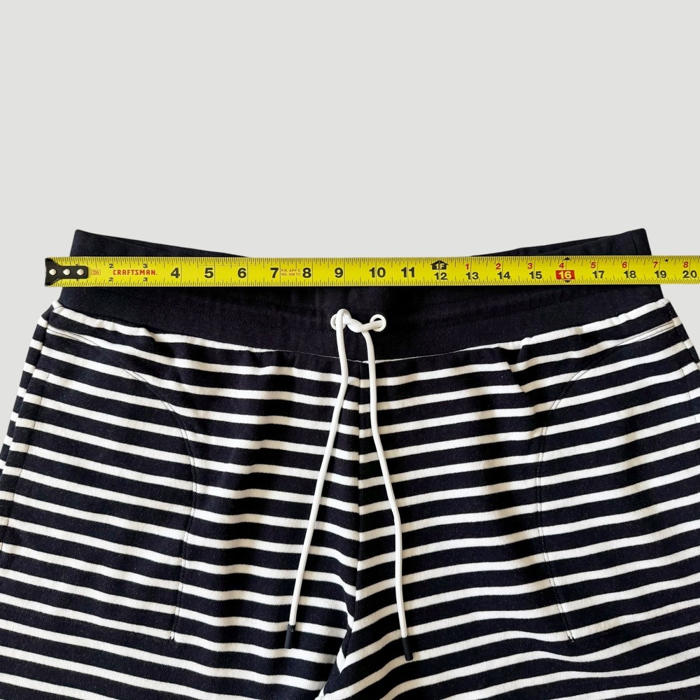 T by‎ Talbots Navy White Striped Cotton Knit Lounge Shorts XL Nautical Pockets - Picture 5 of 9
